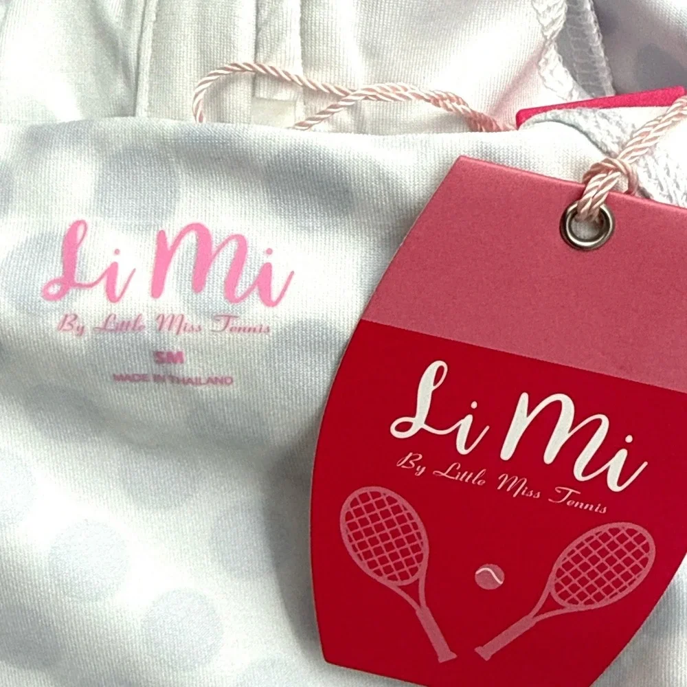 Little Miss Tennis Pretty In Provence Zip Pullover Girls SM Polka‎ Dot NWT